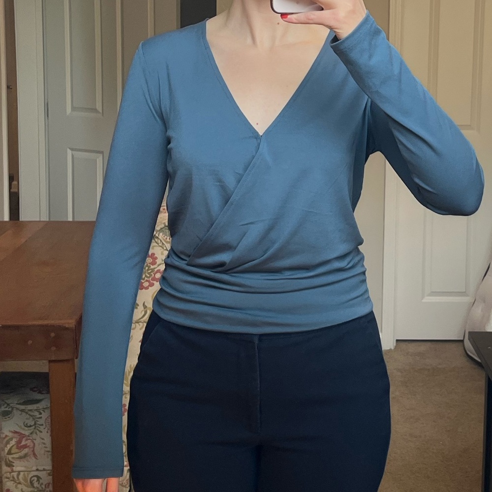 Banana Republic S Mock Wrap Top